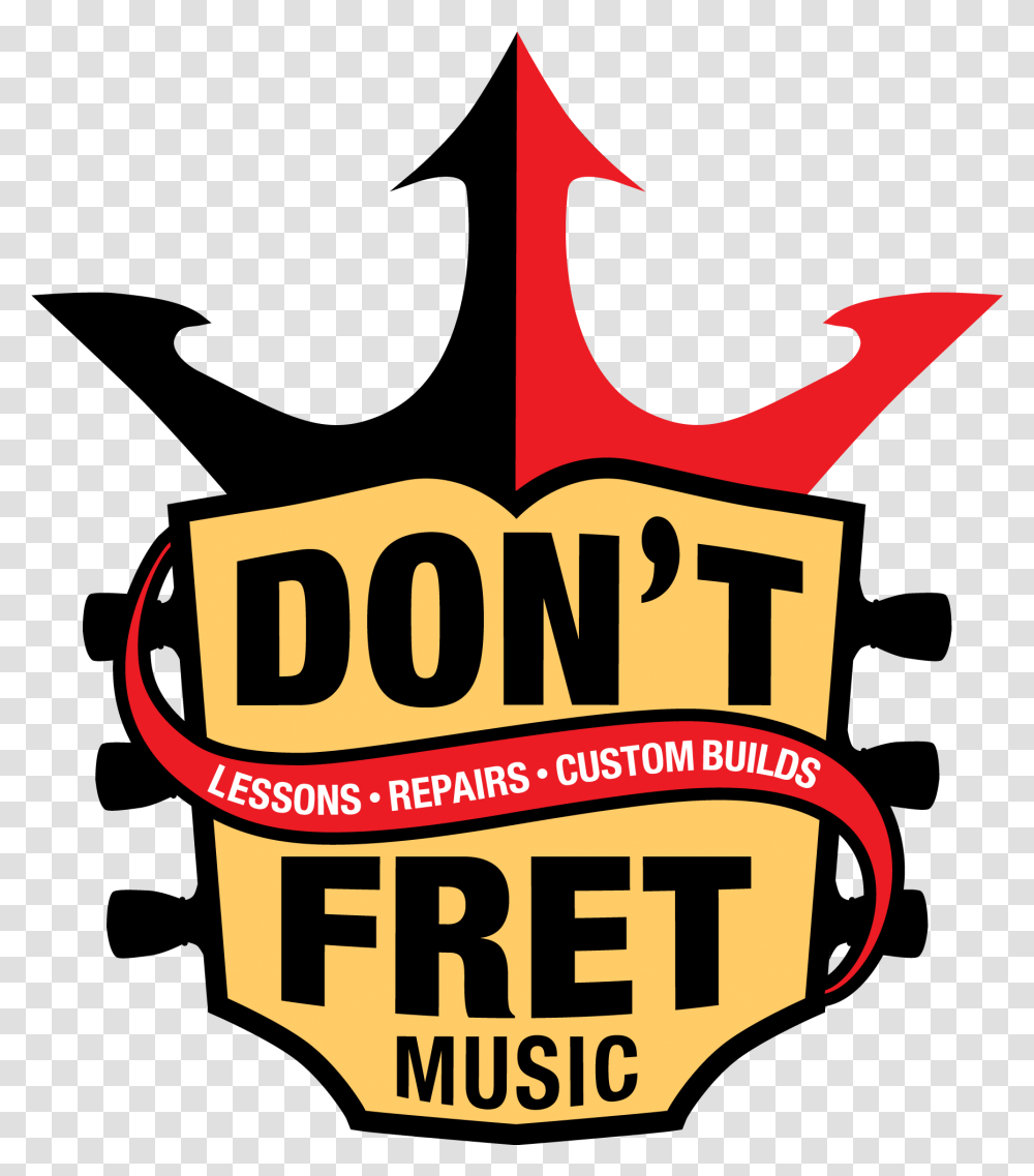 Fret Music's Guitar Repair Clinic Music Notes Emblem, Label, Text, Logo, Symbol Transparent Png
