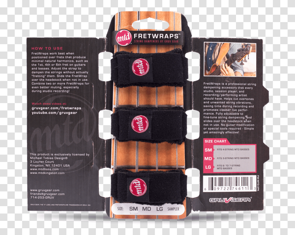 Fretwraps String Muters 3 Pack Gruv Gear, Advertisement, Poster, Flyer, Paper Transparent Png