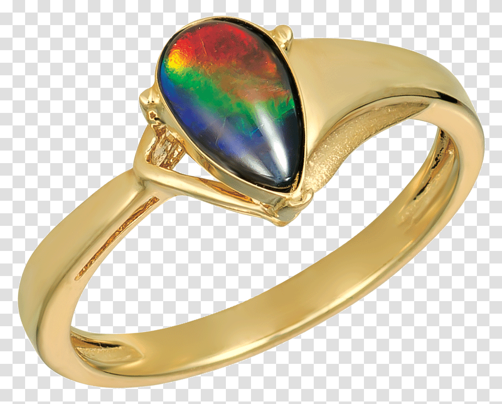 Frida 14k Yellow Gold Ring By Korite Ammolite Ring, Jewelry, Accessories, Accessory, Ornament Transparent Png