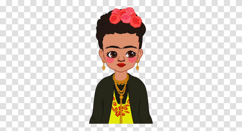 Frida Kahlo Biography For Kids Lottie Irl, Face, Person, Human, Accessories Transparent Png