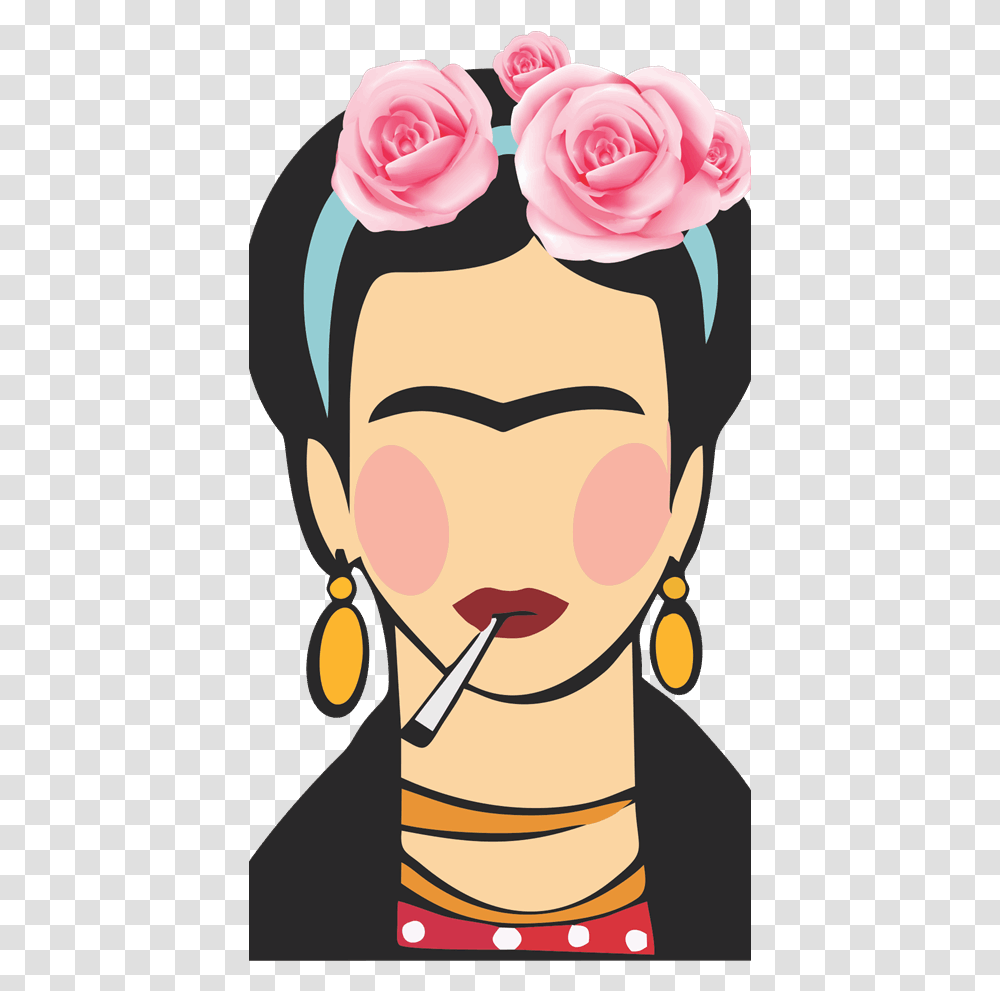 Frida Kahlo Vector, Face, Head, Label Transparent Png