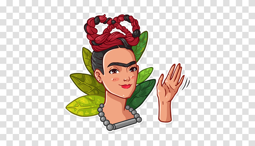 Frida Sticker Pack On Behance, Person, Head Transparent Png