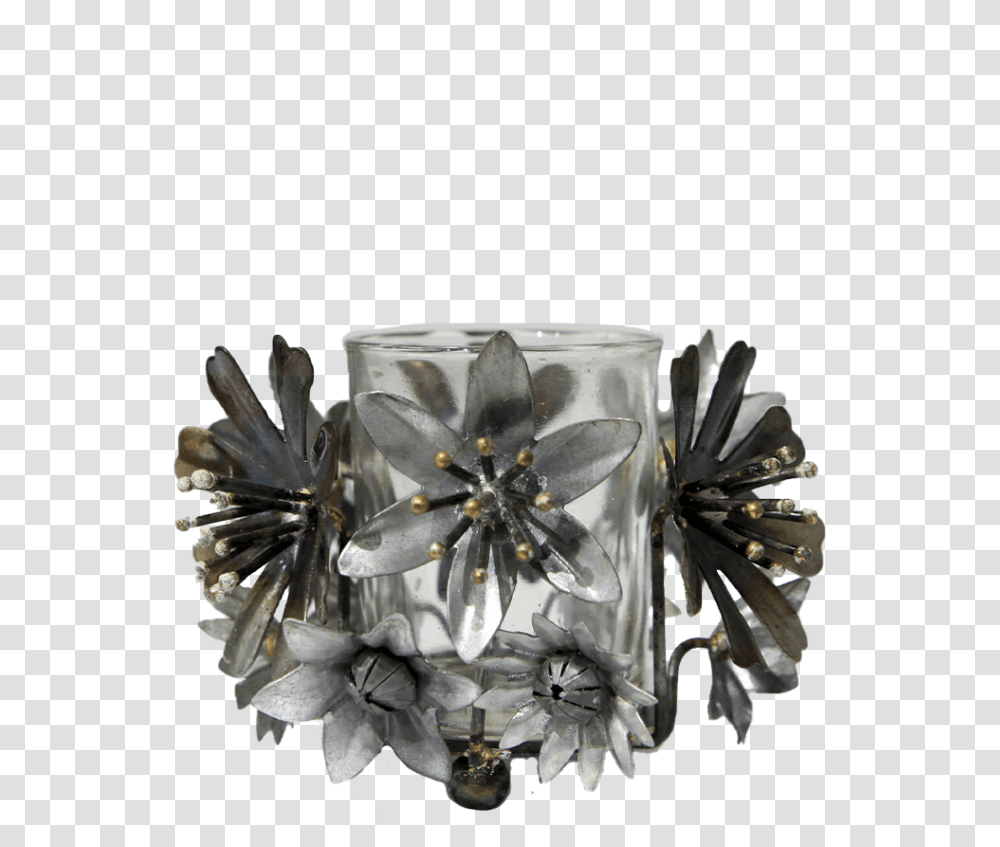 Frida Theoni Collection Ceiling Fixture, Glass, Crystal, Goblet, Silver Transparent Png