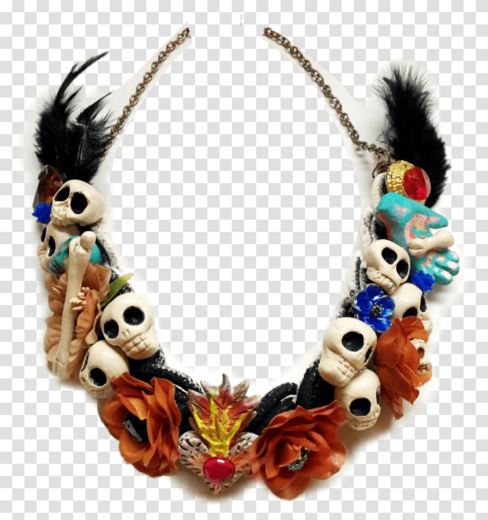 Fridakahlo Frida Skull Fridaskull Art Unibrow Frida Kahlo Inspired Necklace, Accessories, Accessory, Jewelry, Ornament Transparent Png