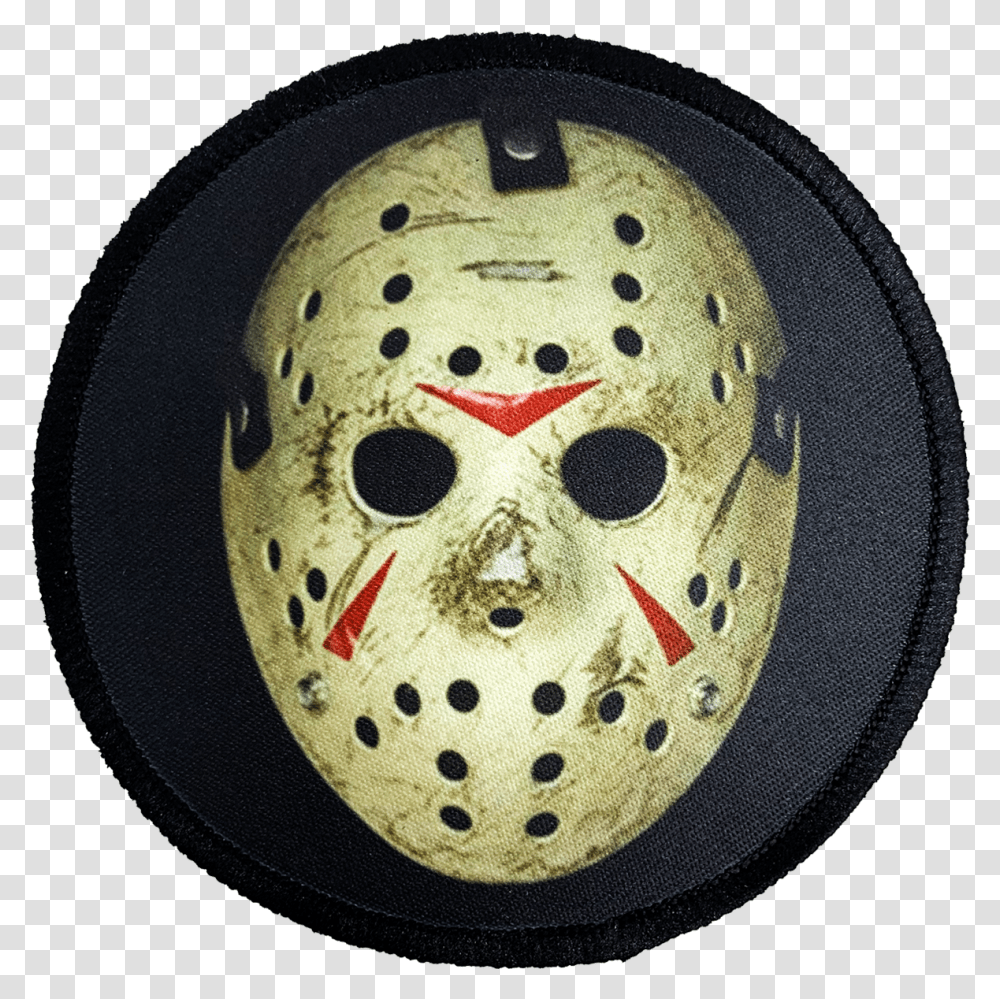 Friday The 13th Part 3 Jason Hockey Mask Iron On Patch Part 3 Jason Mask, Rug, Meal, Food, Dish Transparent Png