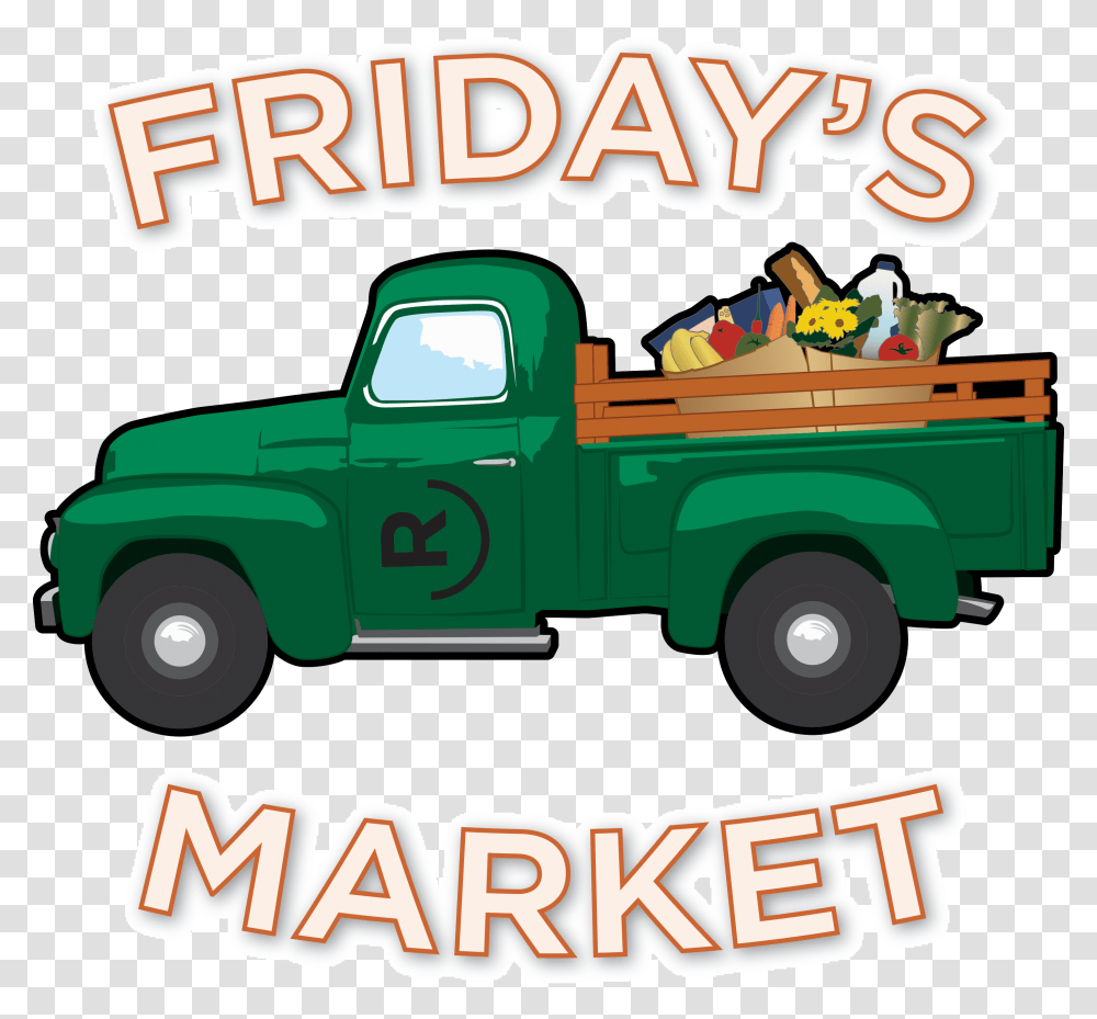 Fridays Market, Truck, Vehicle, Transportation, Pickup Truck Transparent Png