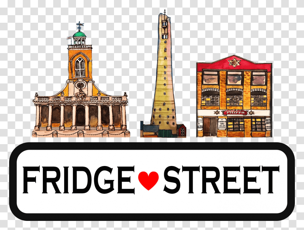 Fridgestreet Square Logo Colour Northampton Fridge Magnet, Architecture, Building, City, Urban Transparent Png
