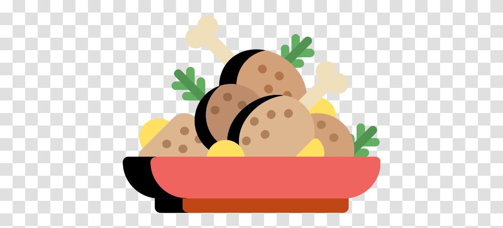 Fried Chicken Meal Vector Svg Icon Dish, Plant, Potato, Vegetable, Food Transparent Png