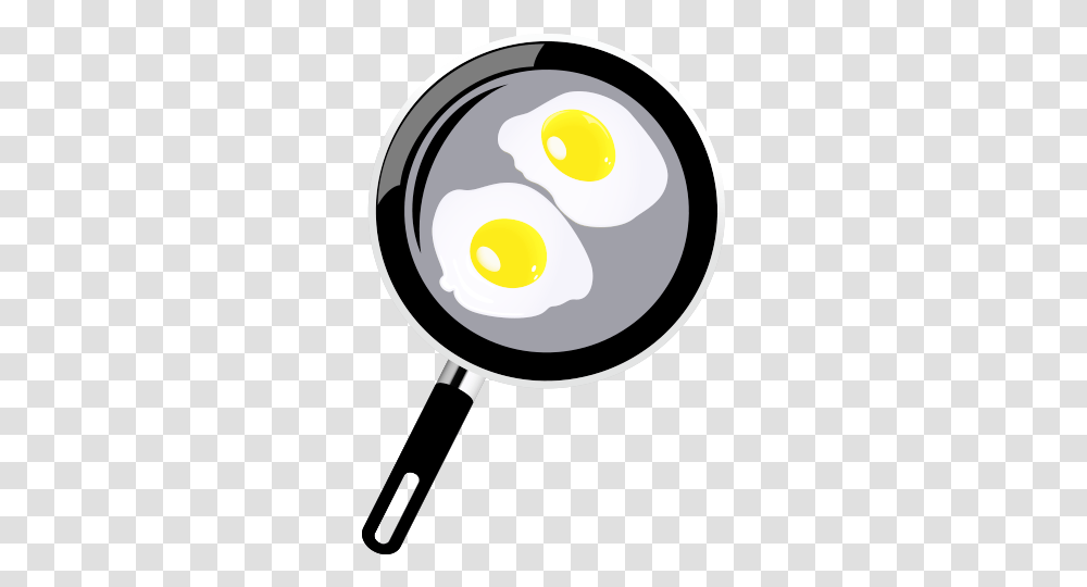 Fried Egg Cartoon Clip Art, Food, Frying Pan, Wok, Magnifying Transparent Png