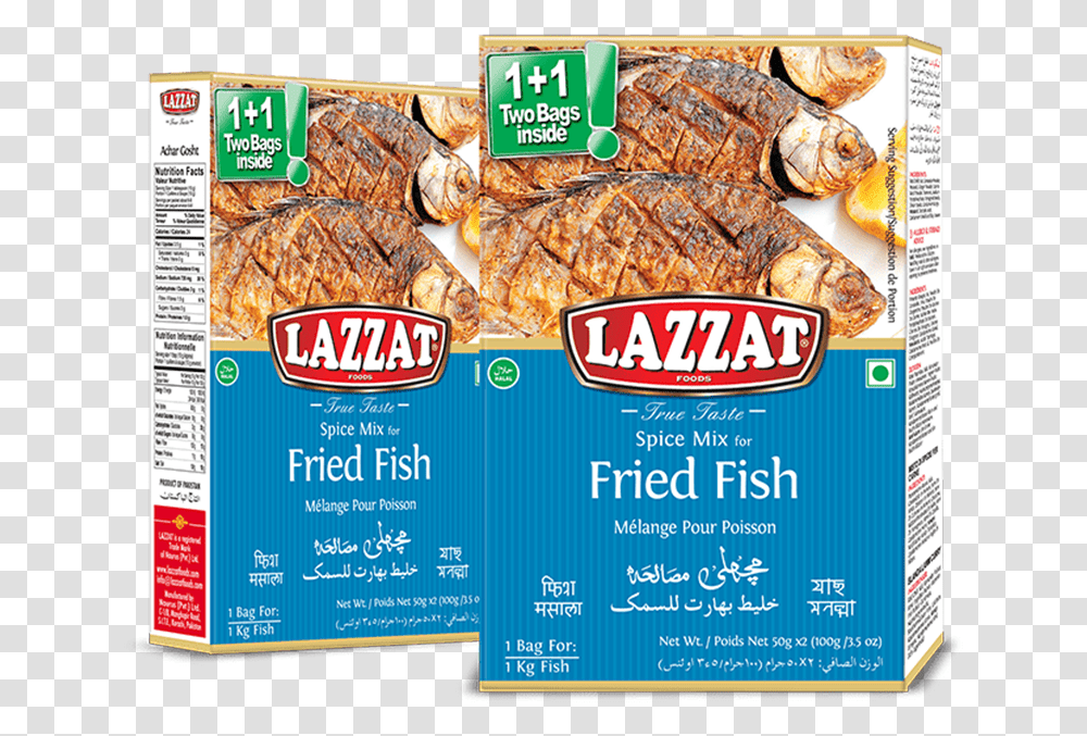 Fried Fish Masala 100gm Lazzat, Advertisement, Food, Poster, Flyer Transparent Png