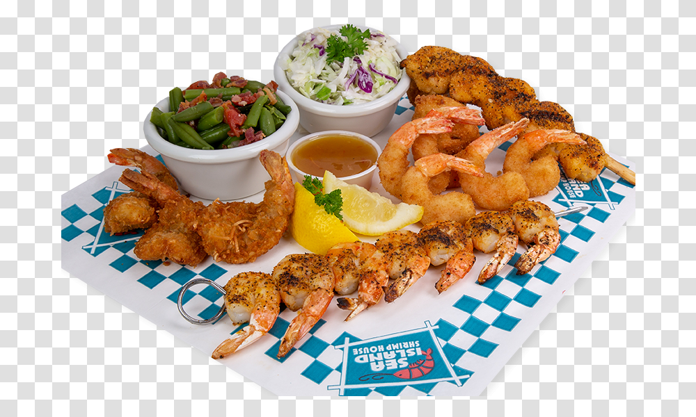 Fried Food, Platter, Dish, Meal, Shrimp Transparent Png