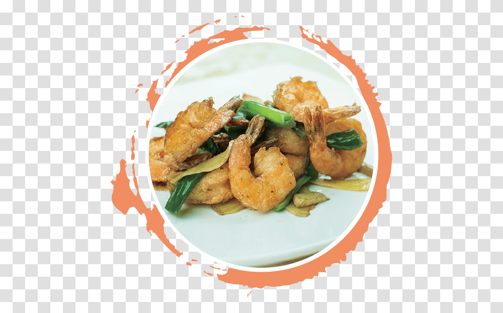 Fried Shrimp Circle Brush Mark, Seafood, Sea Life, Animal, Meal Transparent Png