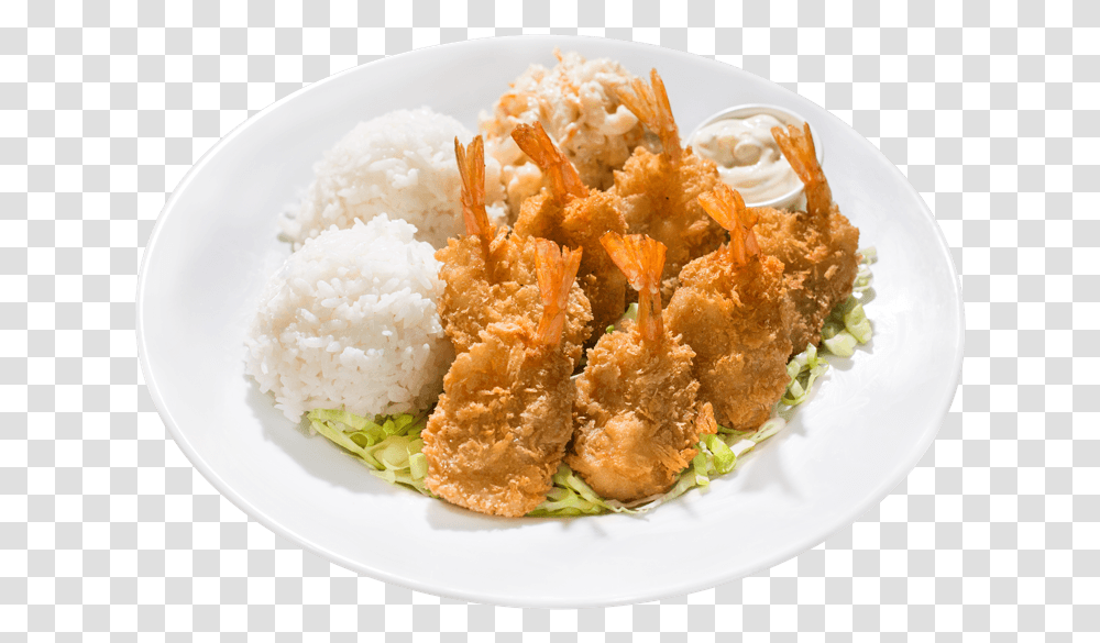 Fried Shrimp With White Rice, Dish, Meal, Food, Platter Transparent Png