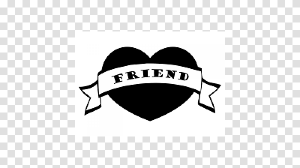 Friend Heart Banner Silhouette, Stencil, Label, Helmet Transparent Png