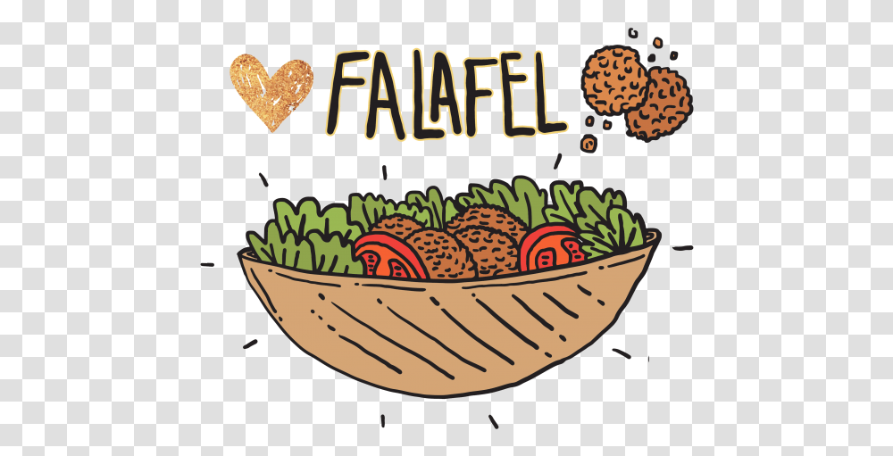 Friend Of Falafel Friendoffalafel Twitter Falafel Cartoon, Bowl, Food, Sweets, Confectionery Transparent Png