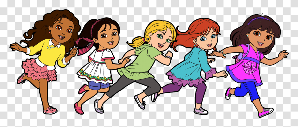 Friend Picture School Friends Photo In Cartoon, Person, People, Teen, Female Transparent Png