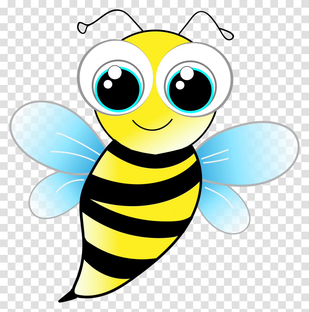 Friendly Bee, Honey Bee, Insect, Invertebrate, Animal Transparent Png