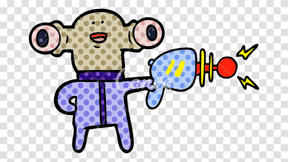 Friendly Cartoon Alien With Ray Gun Raygun, Performer, Juggling, Leisure Activities Transparent Png