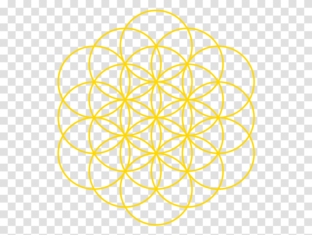 Friendly Yellow Flower Of Life, Pattern, Ornament, Fractal, Chandelier Transparent Png
