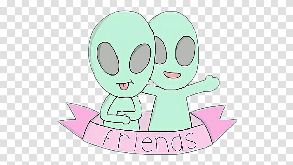 Friends Aliens Alien Sticker Tumblr Alien Happy Friend Tumblr, Doodle, Drawing, Photography Transparent Png