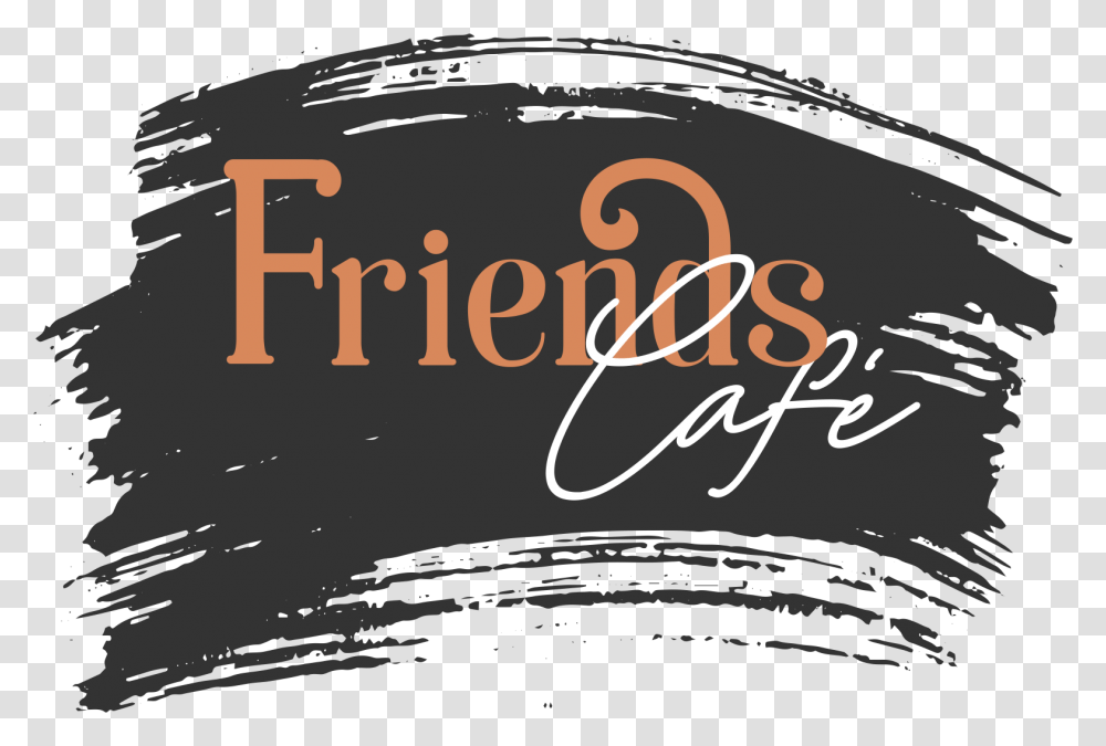 Friends Cafe Logo, Handwriting, Calligraphy, Label Transparent Png