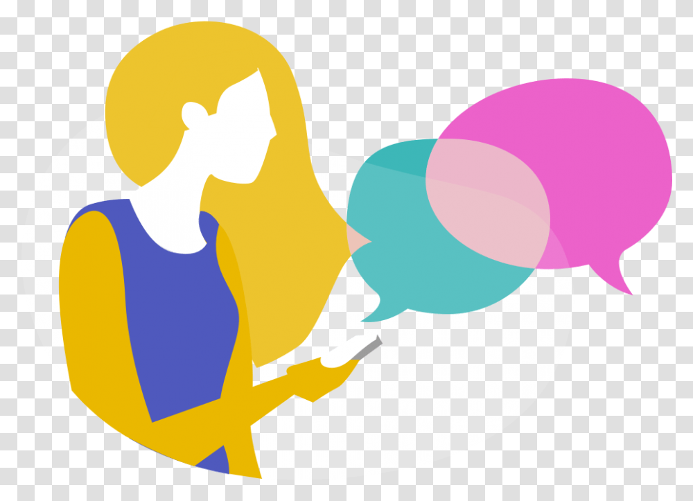 Friends Chatting, Floral Design, Drawing Transparent Png