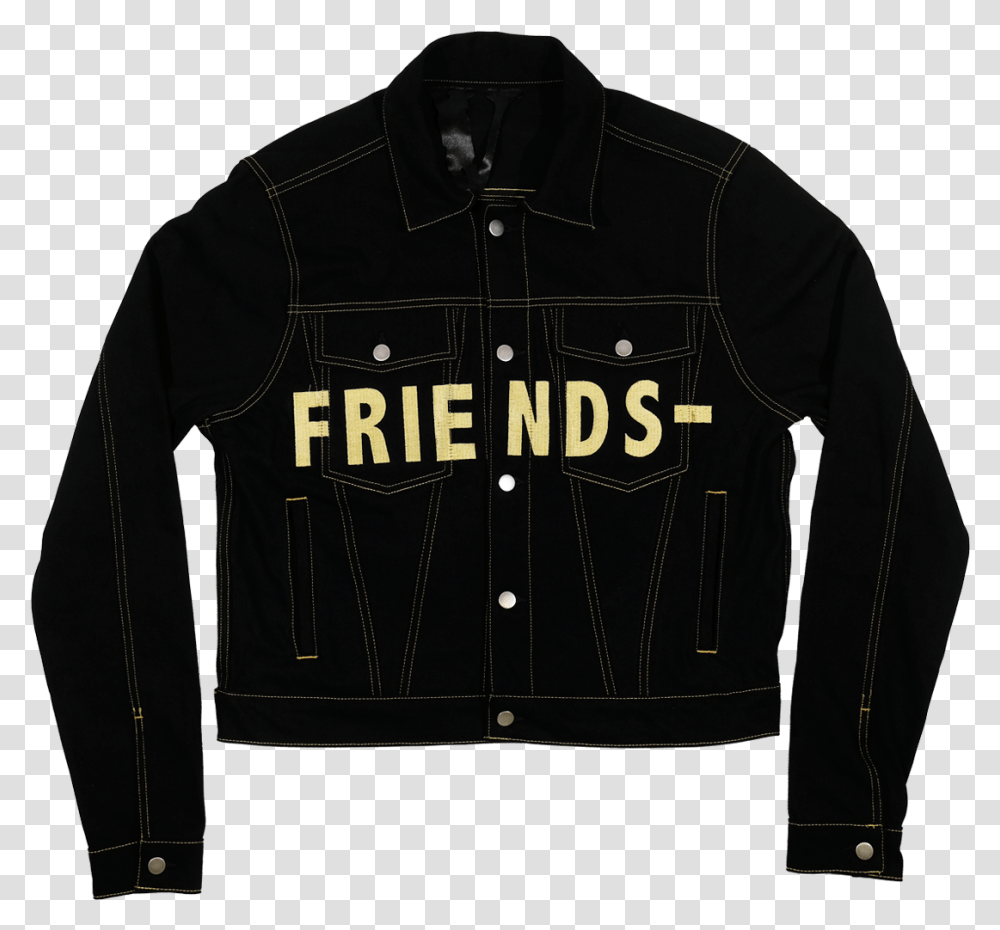 Friends Denim Jacket Leather Jacket, Apparel, Coat, Long Sleeve Transparent Png