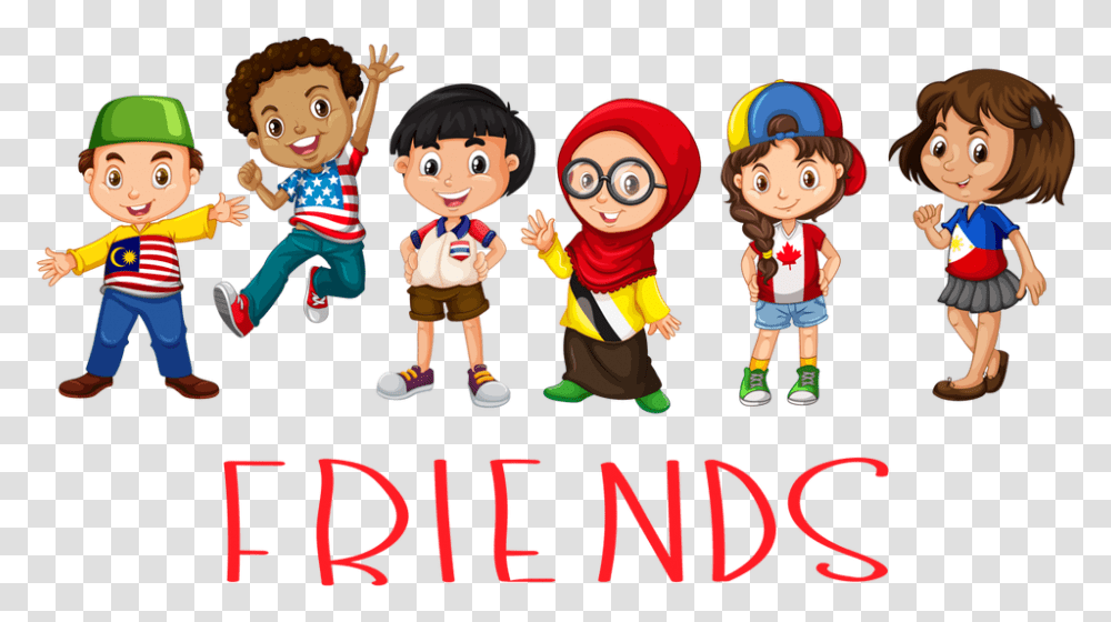 Friends Kids, People, Person, Doll, Toy Transparent Png
