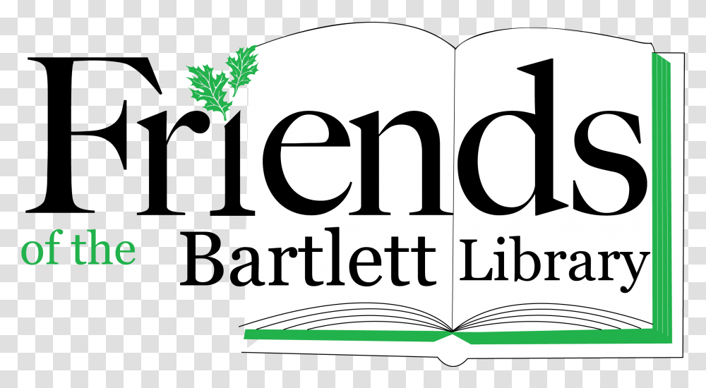 Friends Of The Bartlett Library Friends Of Library Logo, Text, Book, Label, Page Transparent Png