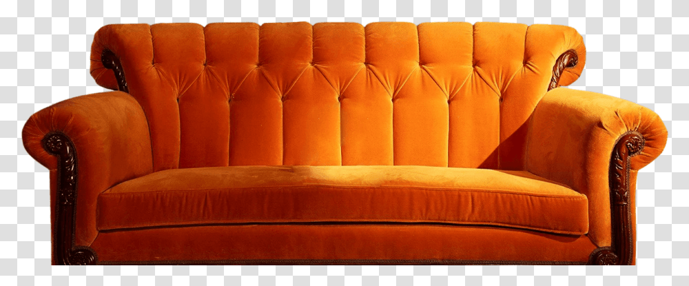 Friends Orange Couch, Furniture, Chair, Inflatable, Armchair Transparent Png