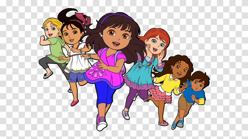 Friends Photos In Cartoon, People, Person, Family, Girl Transparent Png