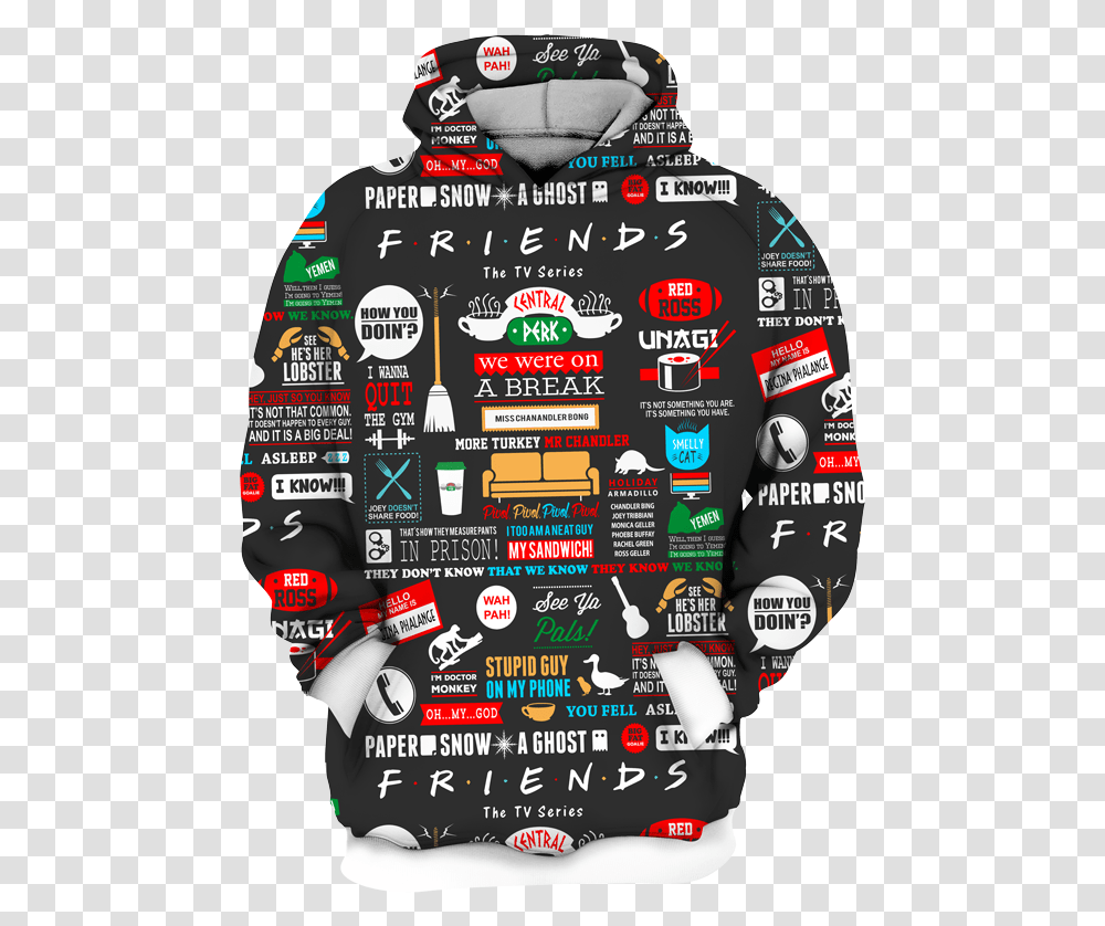 Friends Quotes Hoodie, Poster, Advertisement, Flyer Transparent Png