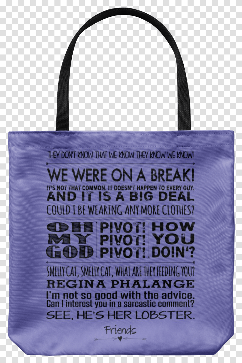 Friends Quotes Reusable Shopping Tote Beach Bag Tote Bag, Book, Shopping Bag, Paper Transparent Png