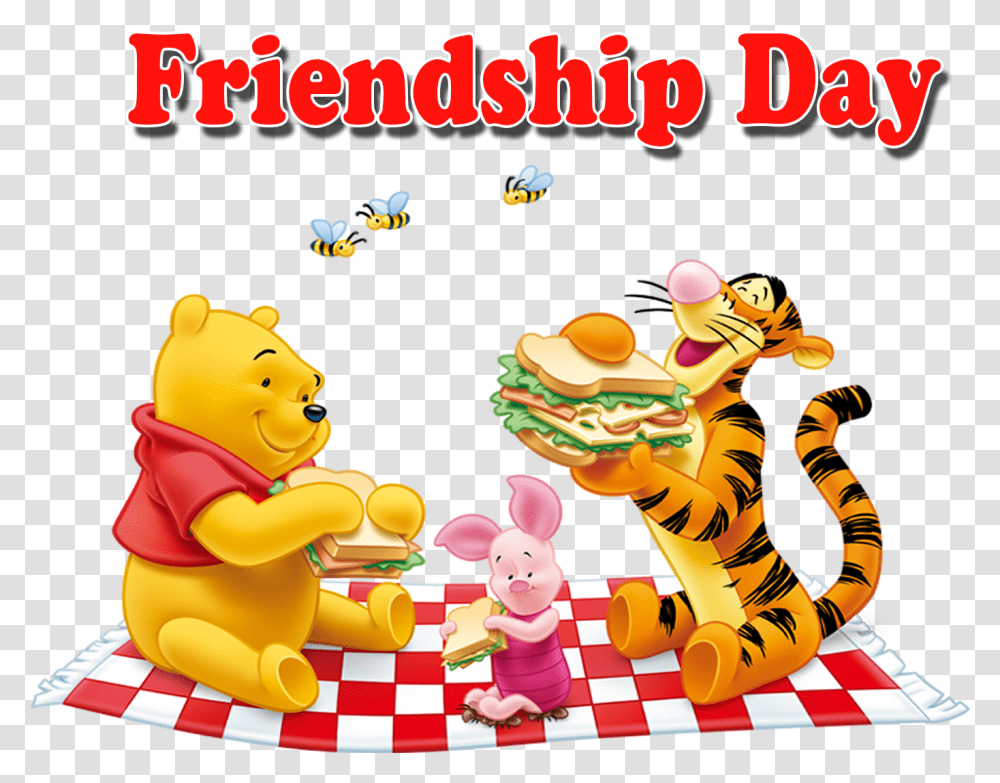 Friendship Day Hd Images Winnie The Pooh Tigger And Piglet, Person, Human, Food Transparent Png