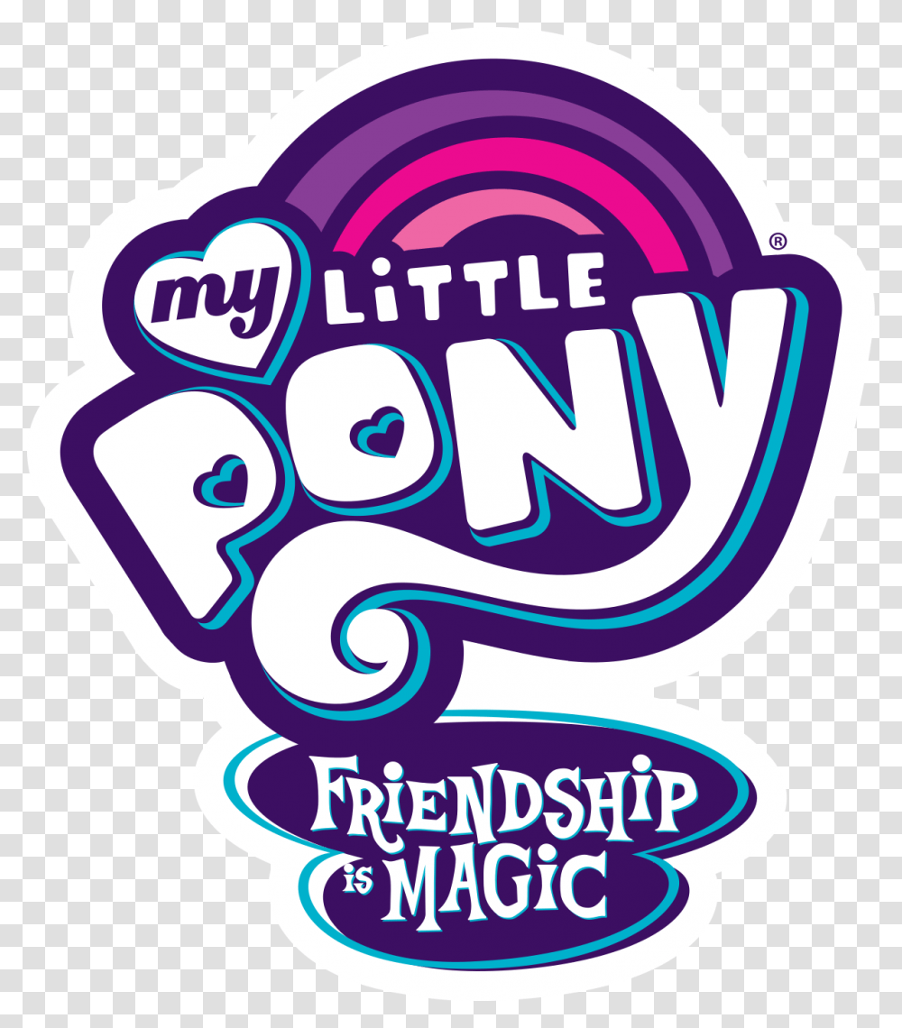 Friendship Is Magic My Little Pony Logo, Label, Text, Sticker, Graphics Transparent Png