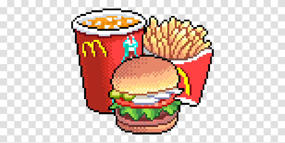 Fries Clipart Pixelated, Burger, Food, Rug, Tin Transparent Png