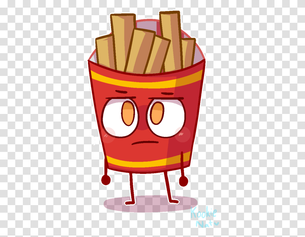 Fries Clipart Sad Free For Download Bfdi Fries X Puffball, Food, Birthday Cake, Dessert, Sesame Transparent Png