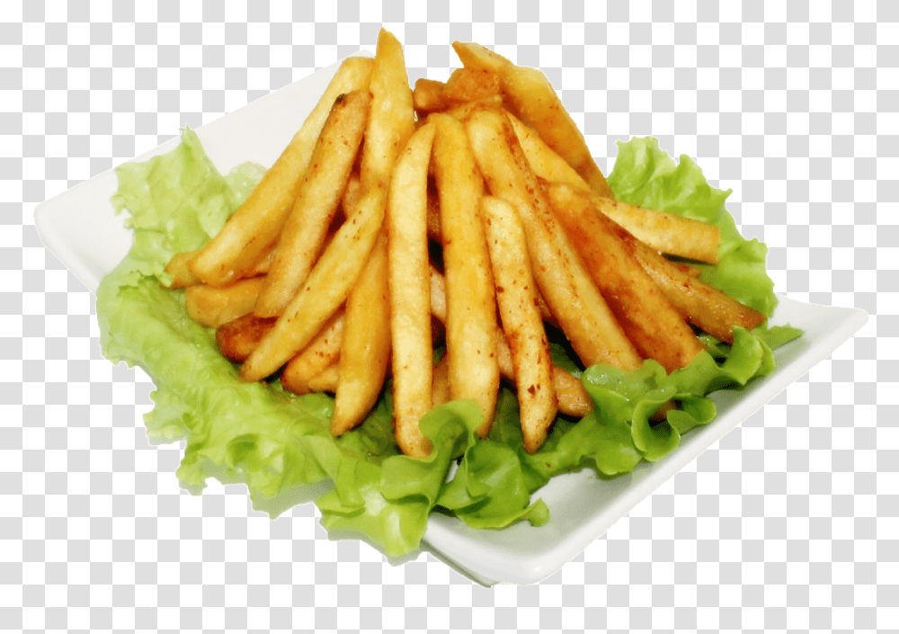 Fries, Food, Lettuce, Vegetable, Plant Transparent Png