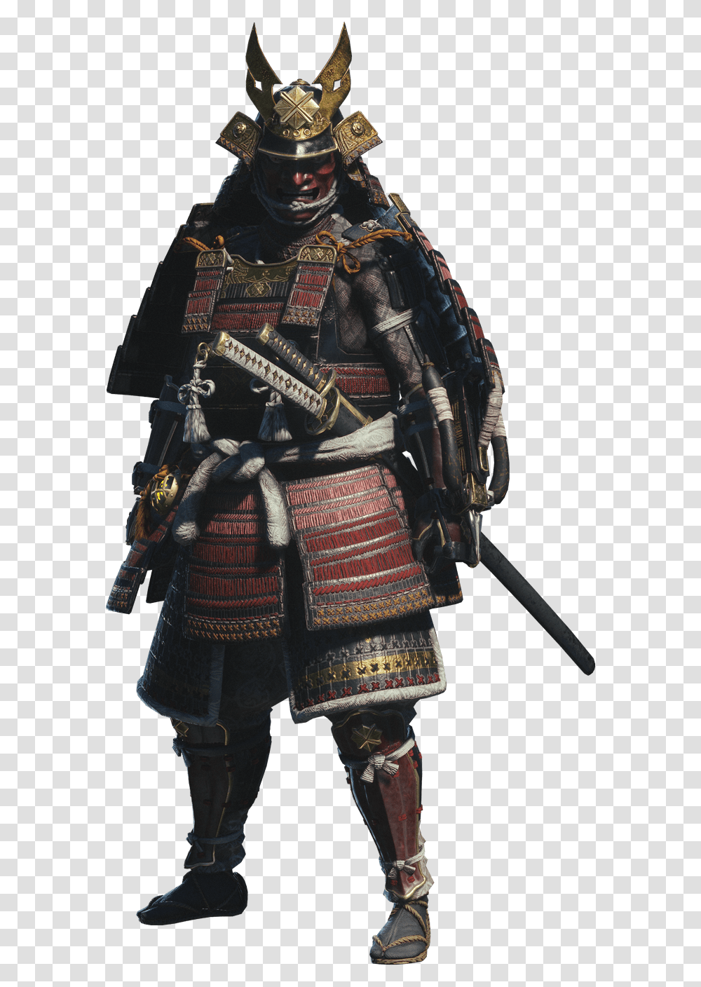 Frightening Samurai Samurai Monster Hunter World, Person, Human, Armor, Helmet Transparent Png