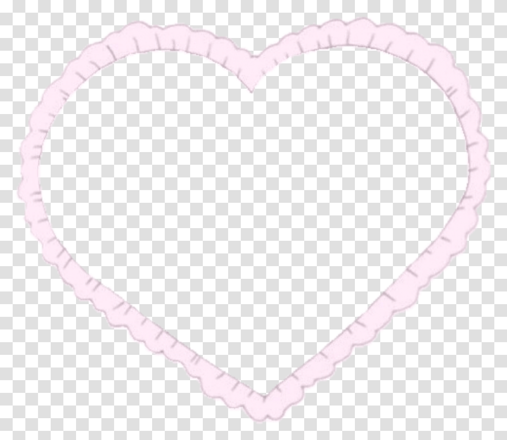 Frilly Heart Lace Pink Heart Frame Heart Transparent Png
