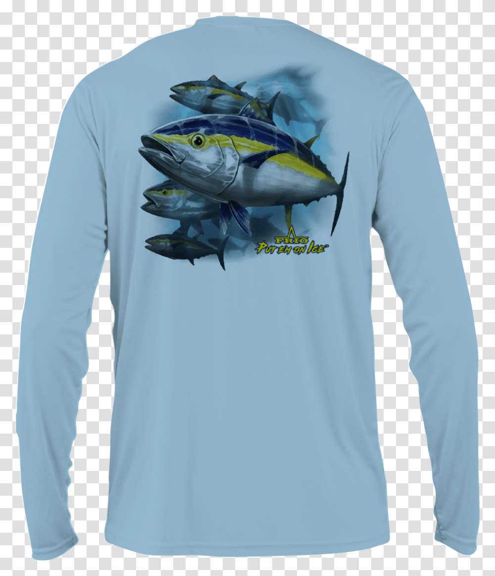 Frio Long Sleeve Solar Performance Shirt T Shirt, Apparel, Tuna, Sea Life Transparent Png