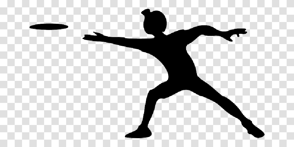 Frisbee, Silhouette, Person, Kicking, Leisure Activities Transparent Png