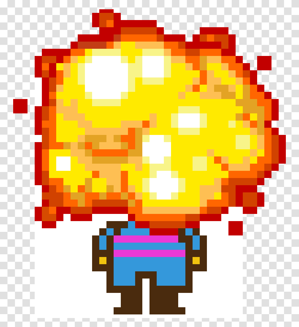 Frisk Explode Funny Undertale Gif Animated Clipart Full Pixel Explosion, Rug, Pac Man Transparent Png