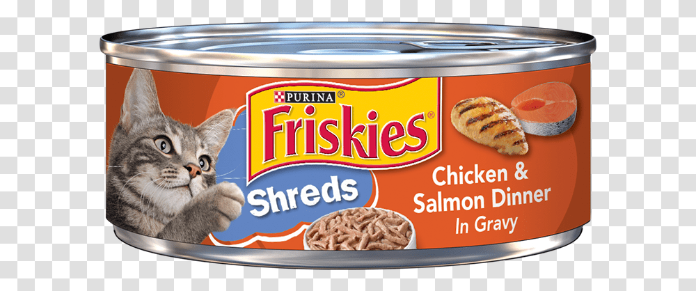 Friskies Cat Food Shreds, Canned Goods, Aluminium, Tin, Pet Transparent Png