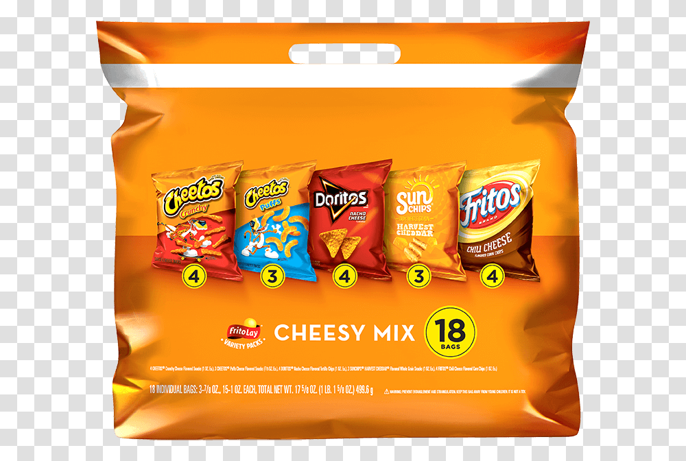 Frito Lay Cheesy Mix Variety Pack Frito Lay Cheesy Mix, Food, Snack Transparent Png