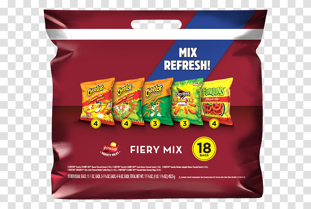 Frito Lay Fiery Mix Variety Pack Frito Lay Variety Pack, Flyer, Poster, Paper, Advertisement Transparent Png
