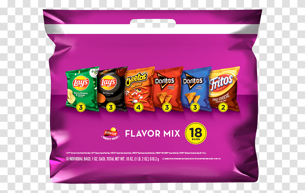 Frito Lay Flavor Mix Variety Pack Frito Lay Flavor Mix, Food, Snack, Toy Transparent Png