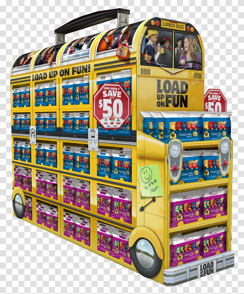 Frito Lay Machine, Person, Bus, Vehicle, Shelf Transparent Png