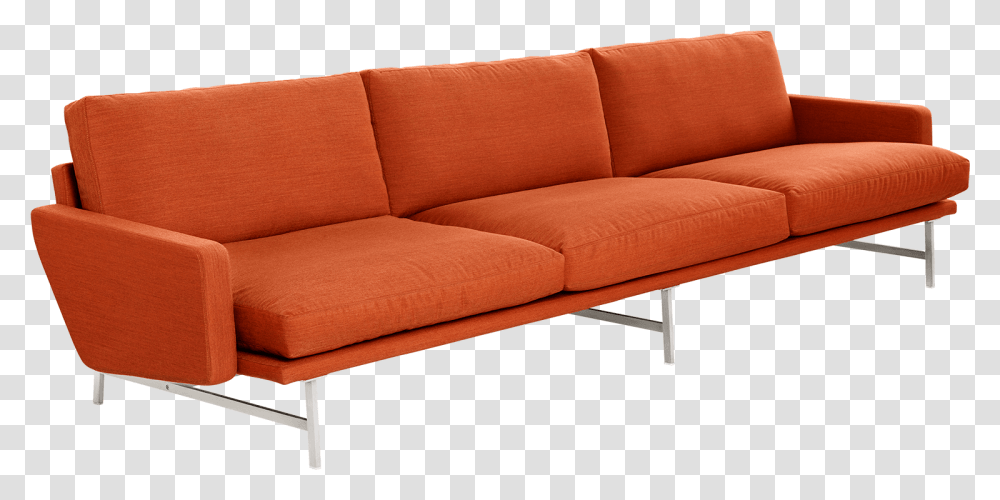 Fritz Hansen Fh Lissoni Sofa Pl113 Orange Couch, Furniture, Cushion, Armchair Transparent Png