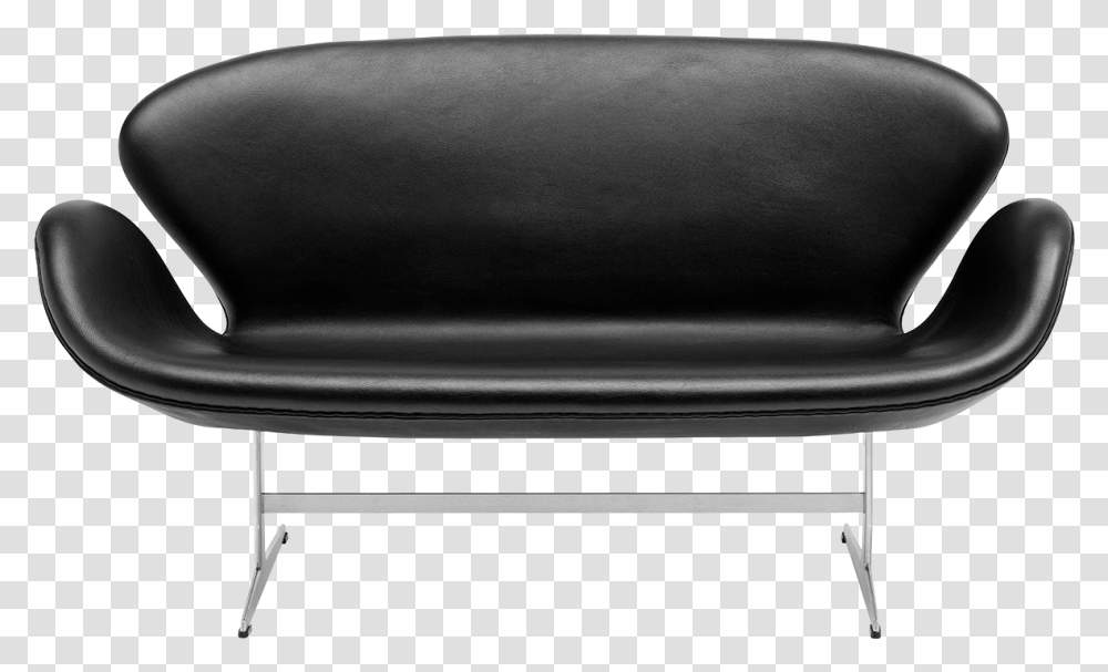 Fritz Hansen Fh Swan Sofa Black Elegance Leather Swan, Furniture, Chair, Couch, Tabletop Transparent Png